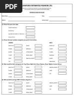 Preference Form