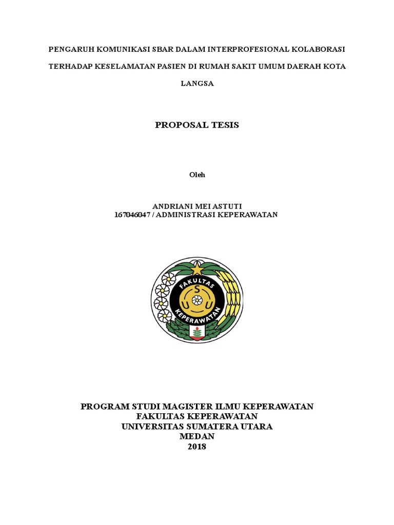 Contoh Cover Proposal Skripsi Usu - Ide Judul Skripsi Universitas