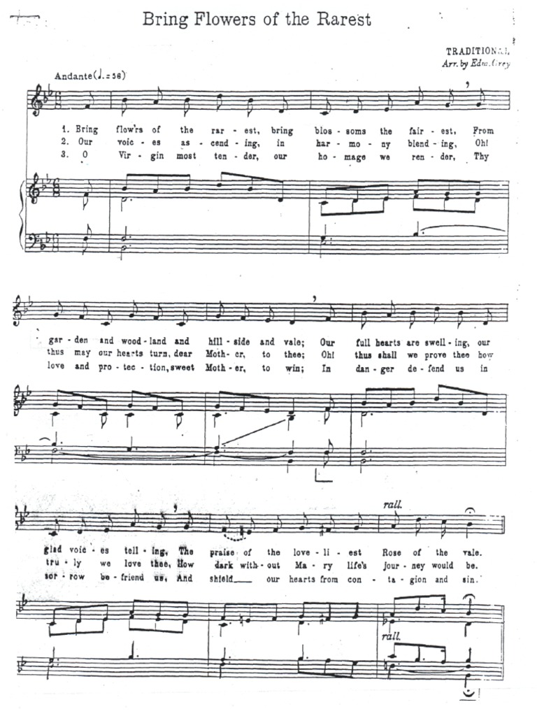 Bring Flowers of the Rarest A Marian Hymn PDF