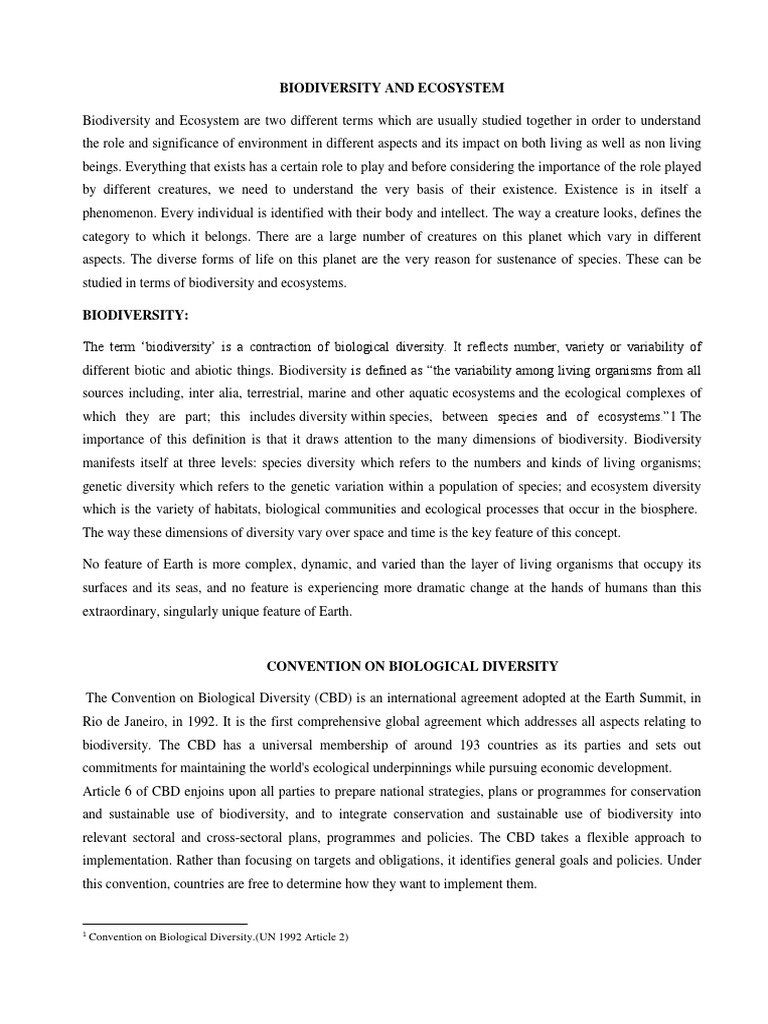 Biodiversity's Role in Ecosystem Health | PDF | Biodiversity | Ecosystem