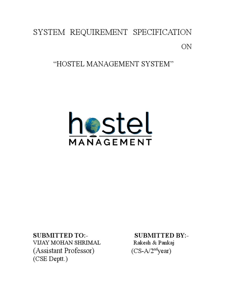 Hostel Management System | PDF | Database Design | Databases