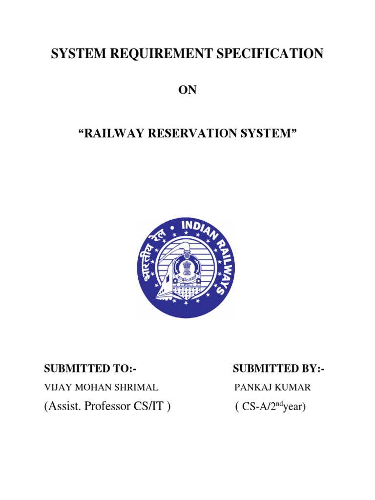 Railway Reservation System | PDF | Graphical User Interfaces | Use Case