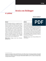 Mediação Técnica Latour e Heiddger