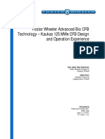 Foster Wheeler Advanced Bio CFB Technology – Kaukas 125 MWe CFB Design and Operation Experience