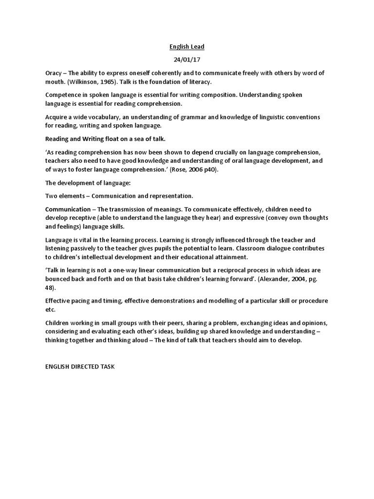 Reading and Writing Float On A Sea of Talk PDF