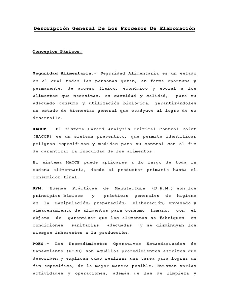 265546653 Descripcion General de Los Procesos de