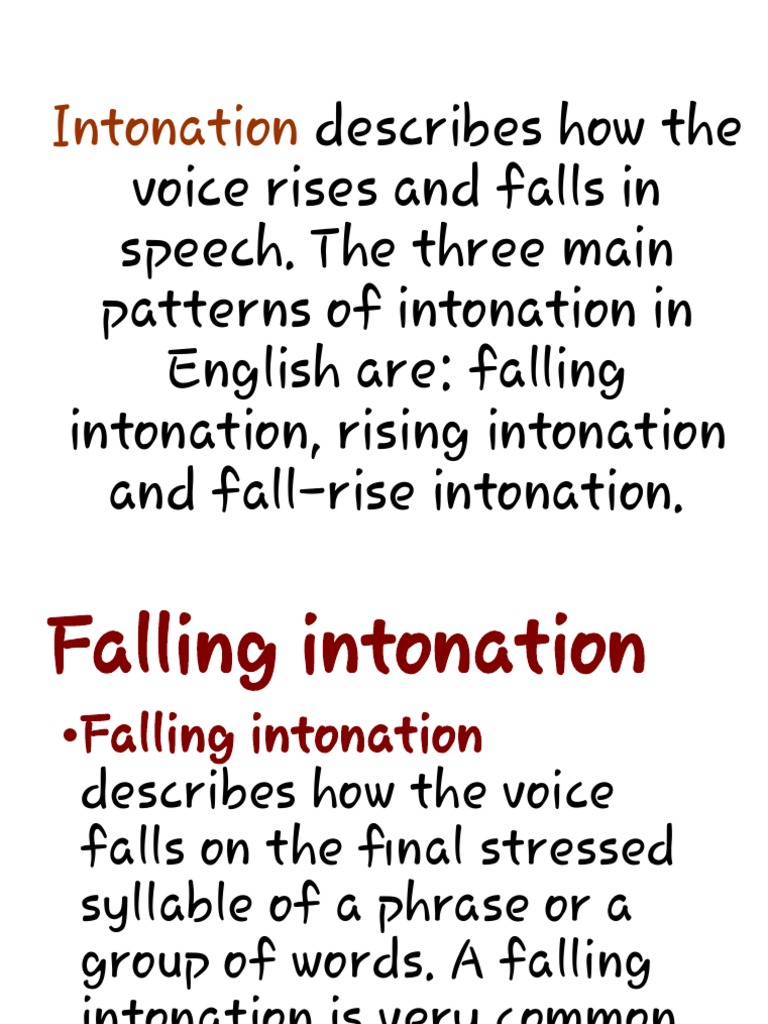 Understanding English Intonation Patterns | PDF
