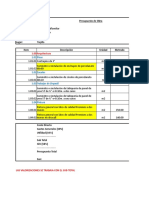 Presupuesto de Aporte