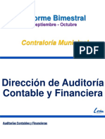 Informe Bimestral Sept - Oct 2018 Contraloría León