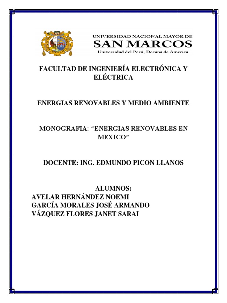 Energías Renovables en México: Tipos y Gráficas | PDF | Turbina eólica ...