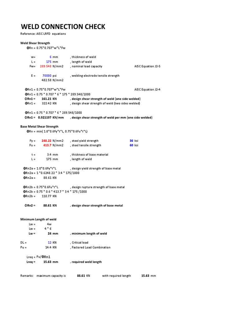 Weld Connection | PDF