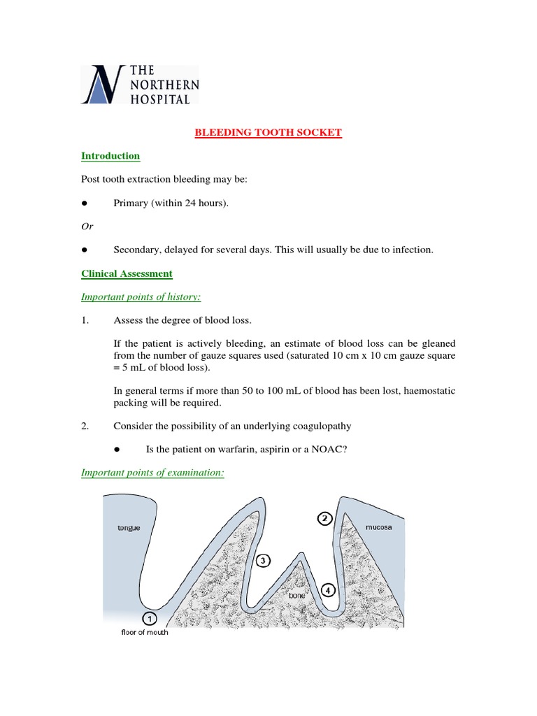 Managing Post-Extraction Bleeding | PDF | Bleeding | Health Sciences