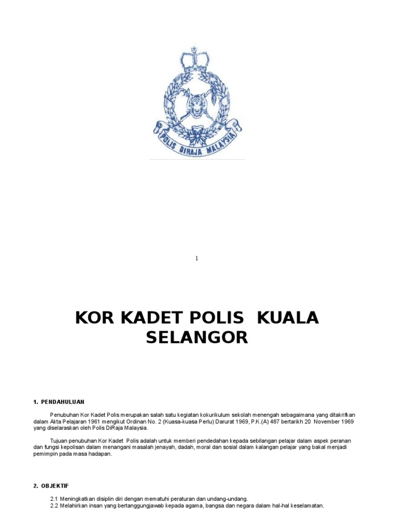 Rancangan Kadet Polis 2019 Pdf