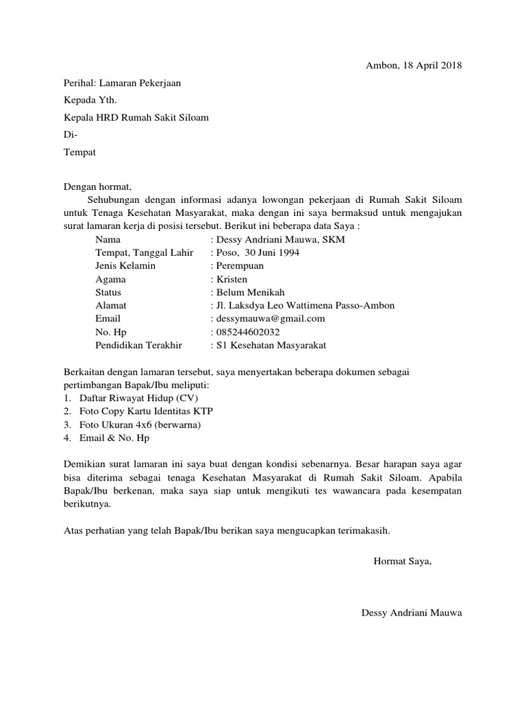 Download 94+ Contoh Surat Surat Lamaran Kerja Vaksin Gratis