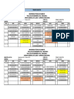 Horario de Ingenieria mecanica