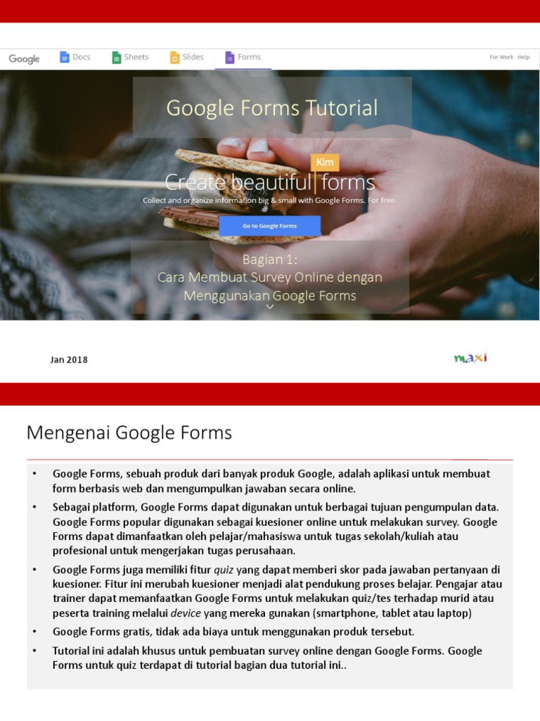 Tutorial Membuat Survey di Google Forms | PDF