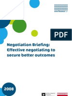 Negotiation Briefing: Effective Negotiating To Secure Better Outcomes