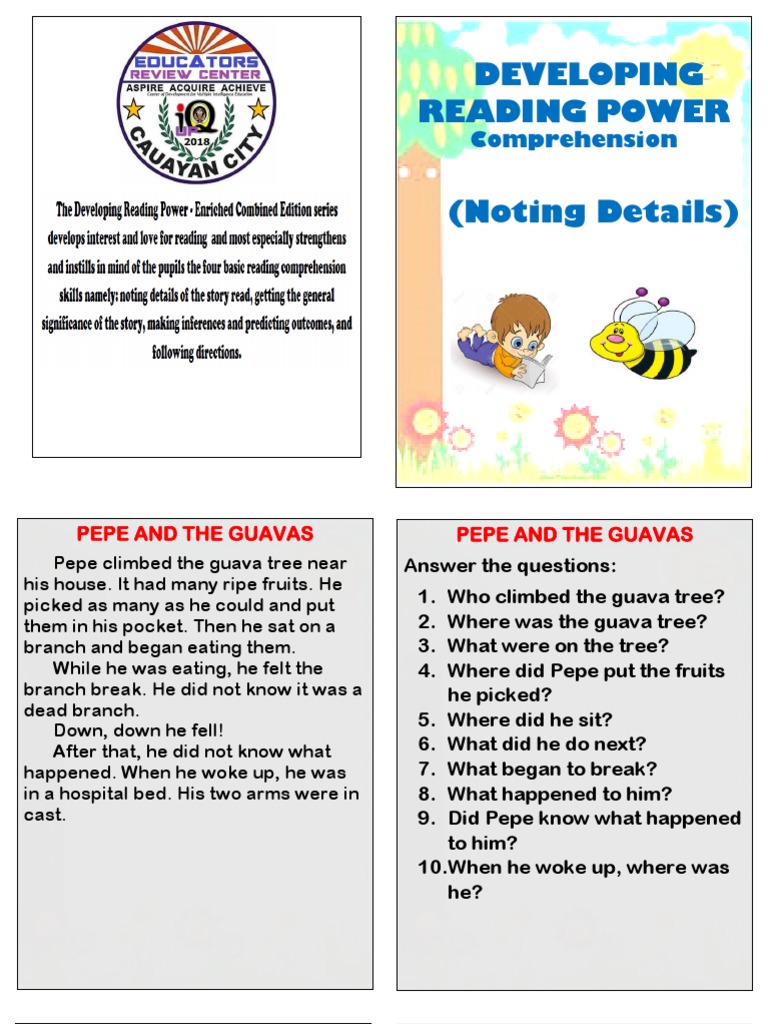 Developing Reading Power Comprehension | PDF | Fruit | Foods