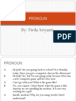 Pronoun: By: Firda Ariyanti