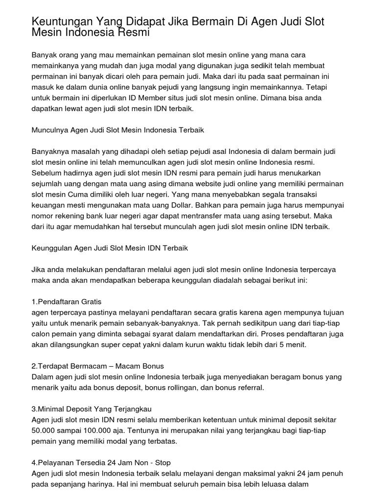 5 Ungkapan Sederhana Tentang Situs Judi Slot Terbaik 2023 Dijelaskan