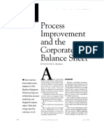 Process: Lmprovement and The Lorporate Balance Sheet