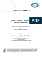 Quality Control of Compounded Radiopharmaceuticals: .::VOLUME 15 (XV), LESSON 3
