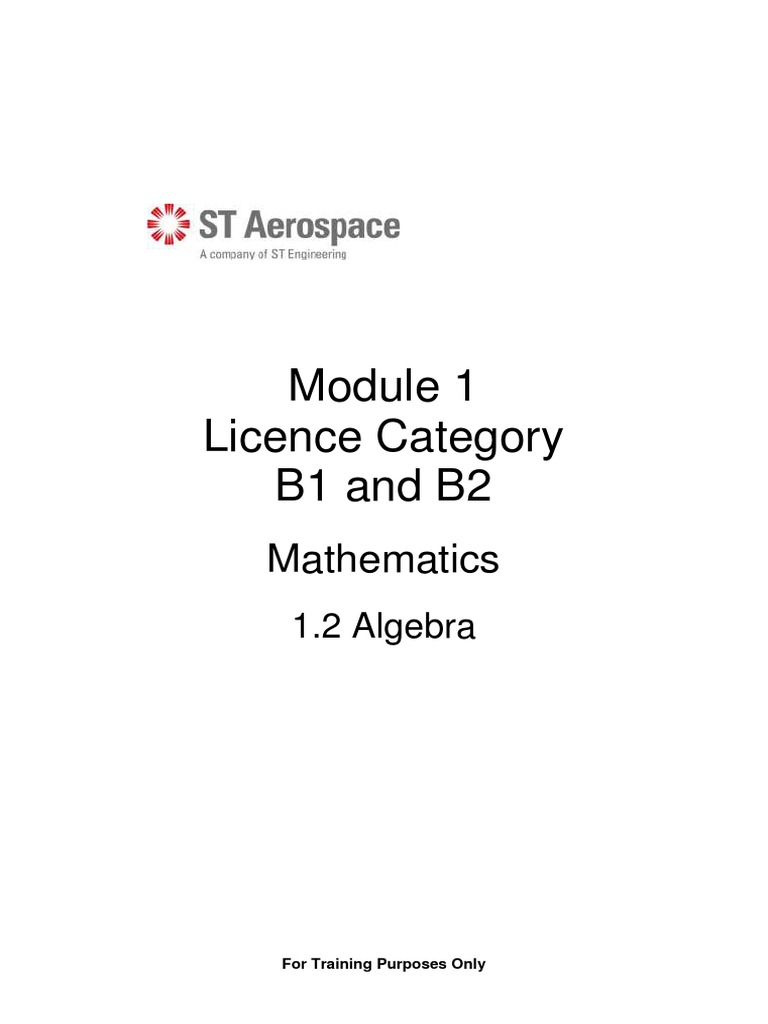 Licence Category B1 and B2: Mathematics | PDF | Equations