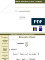 Review of Basic Steps in Derivation of Flow Equations: Author