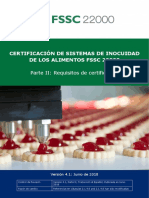 Requisitos Auditoria FSSC22000 en Español