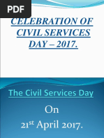 Celebration of Civil Services DAY - 2017