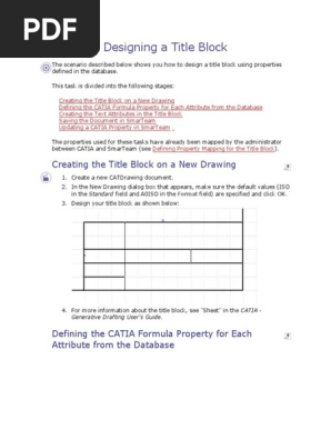 Designing a Title Block