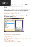 Understanding the Title Block Macro in CATIA V5