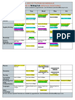 Fall 2010 Tutor Schedule