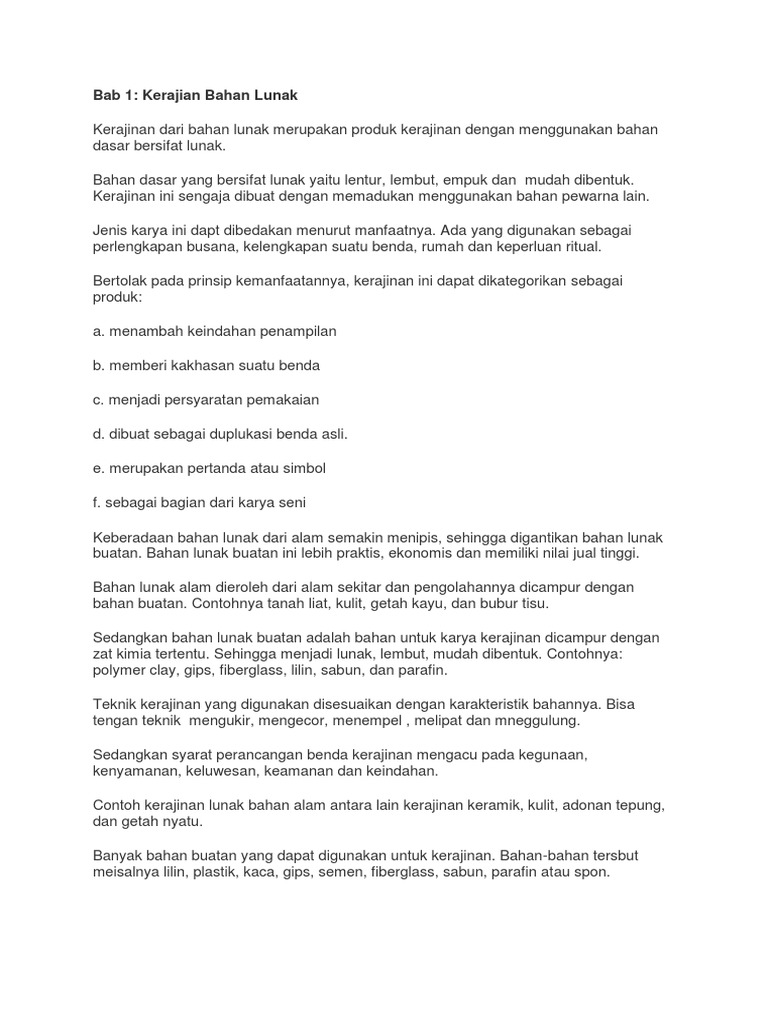 Rangkuman Materi Prakarya Kelas 8 Semester 1 Pdf