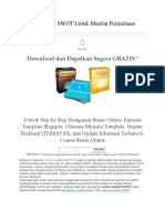 Contoh Analisis SWOT Untuk Menilai Perusahaan