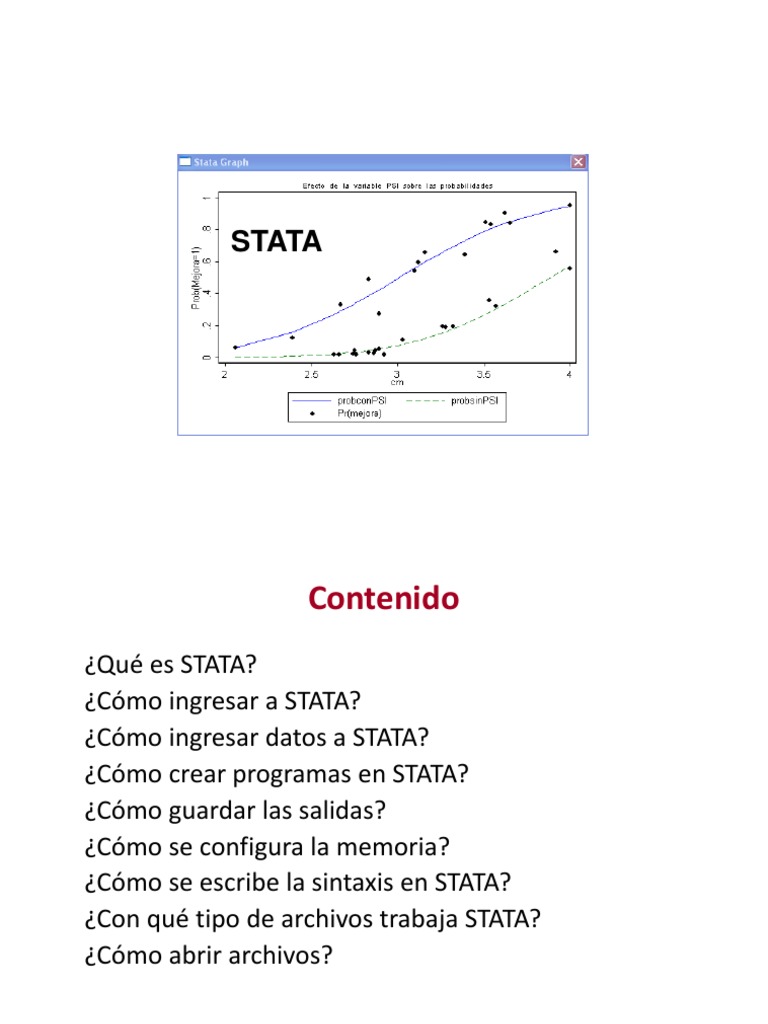 Introducción a STATA: Funciones y Uso | PDF | Archivo de computadora ...
