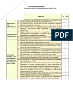 Criterios en El Proceso de La Planificación de Unidad