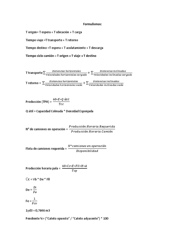 Formulas Tablas Gráficos | PDF