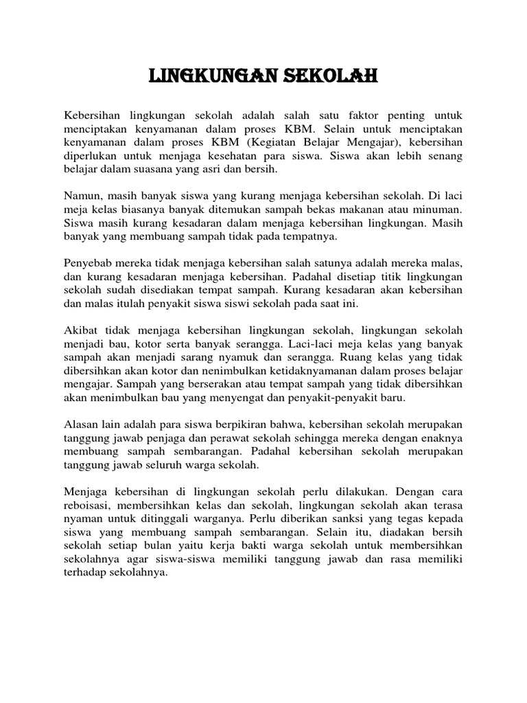 Lingkungan Sekolah