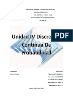 Unidad IV Discrecion Continua de Probabilidad