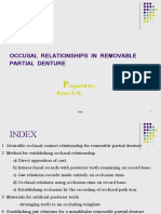 Report in RPD - Occlusal Relation