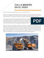 Importancia La Minería Peruana en El Perú