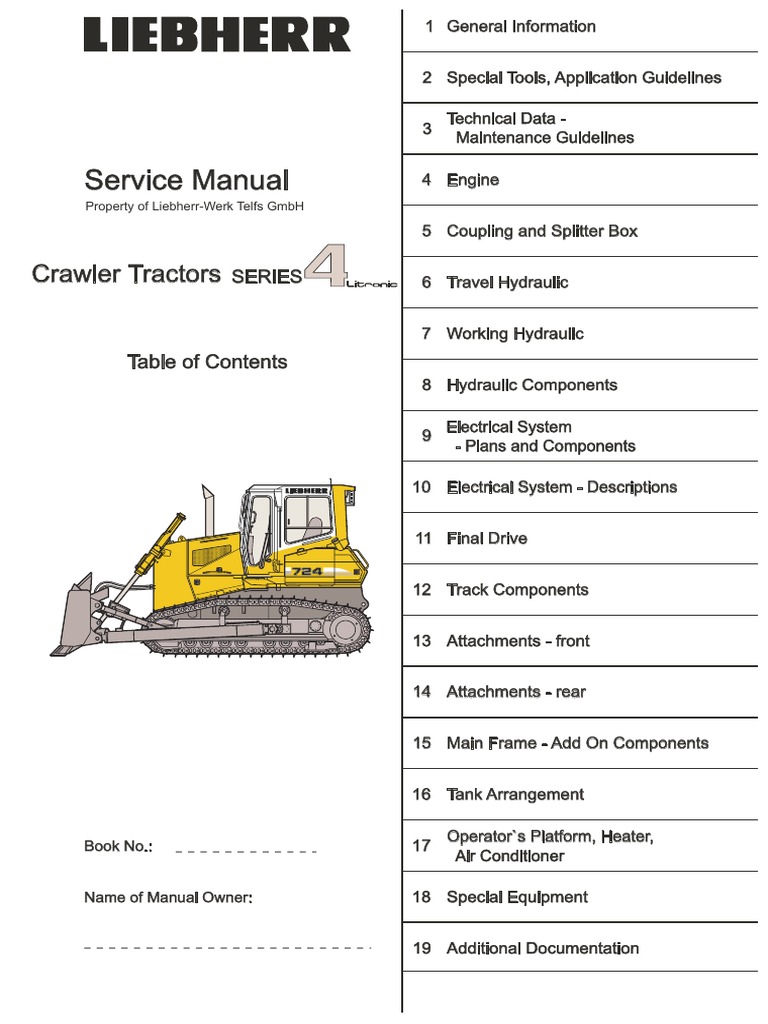 Liebherr PR764 Crawler Dozer Service Repair Manual.pdf | Safety | Pump