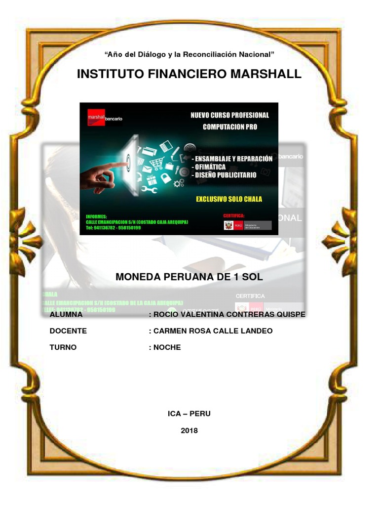 Dimensiones de la moneda de 1 sol | PDF | Monedas | Perú
