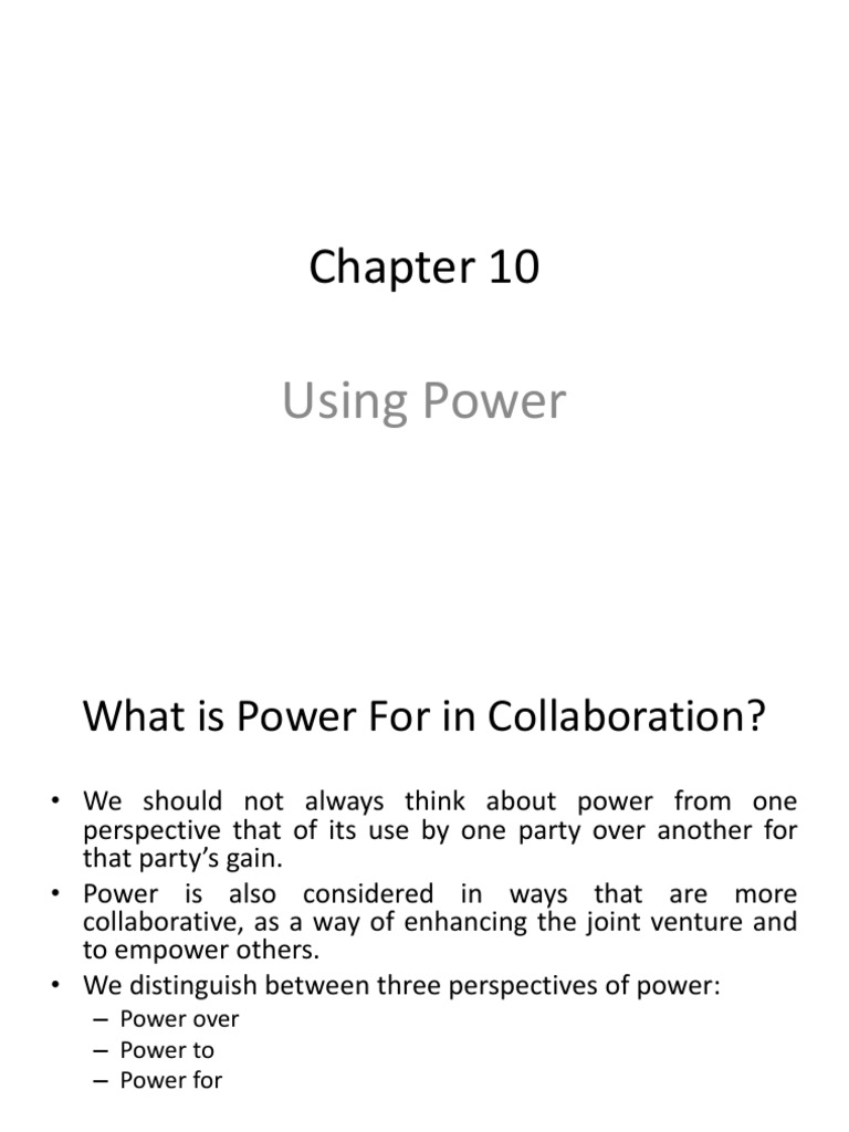 Understanding Power in Collaboration | PDF | Resource | Empowerment