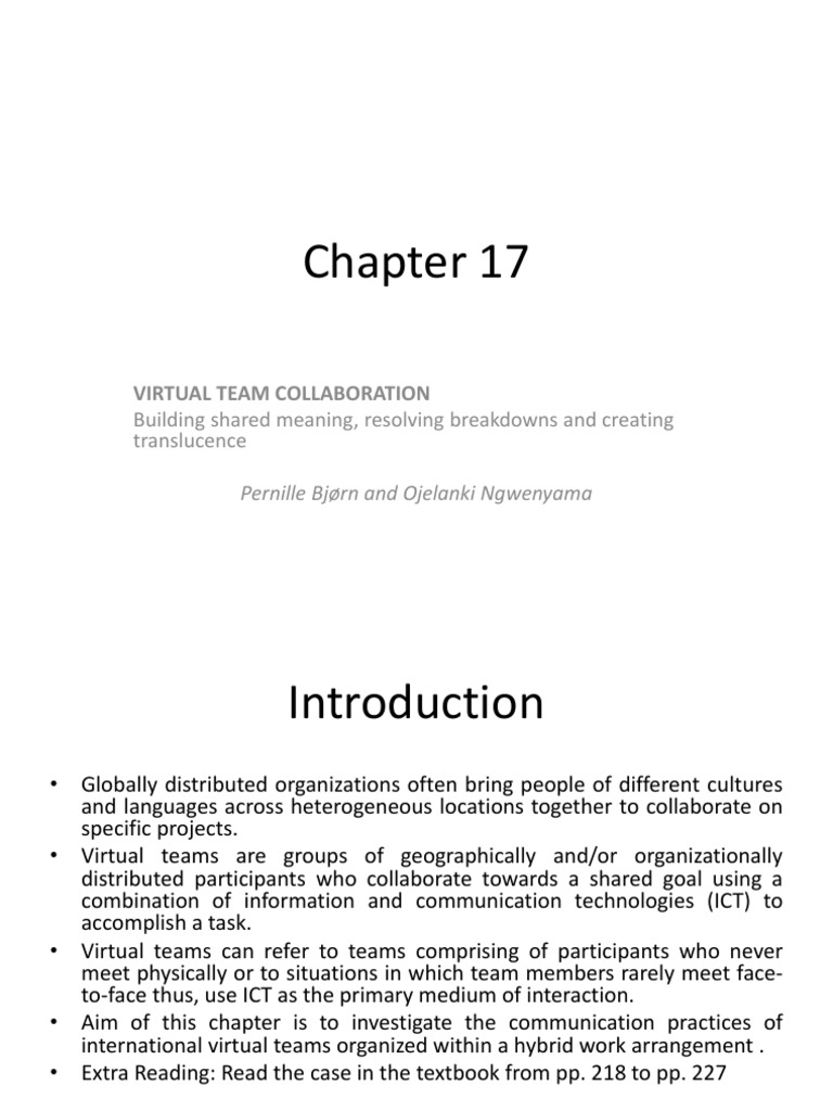 Virtual Team Collaboration Insights | PDF | Epistemology | Communication