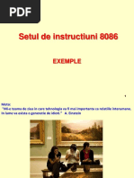 Setul de Instructiuni 8086: Exemple