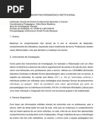 Parecer Diagnóstico - Prática Institucional