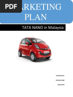 Marketing Plan: TATA NANO in Malaysia