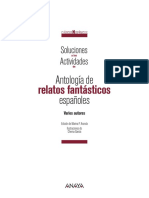 Soluciones a las actividades de comprensión lectora y reflexión de dos cuentos de la Antología de relatos fantásticos españoles